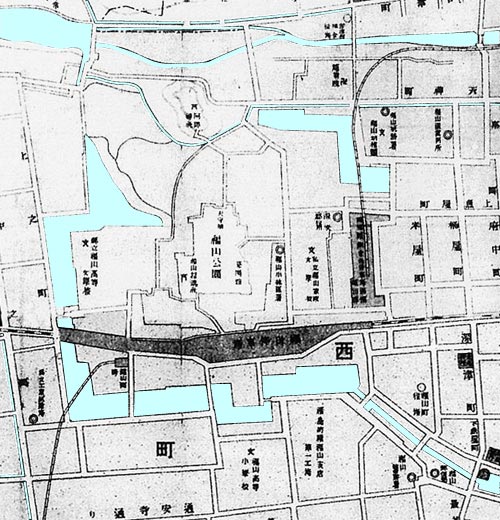 福山城周辺地図