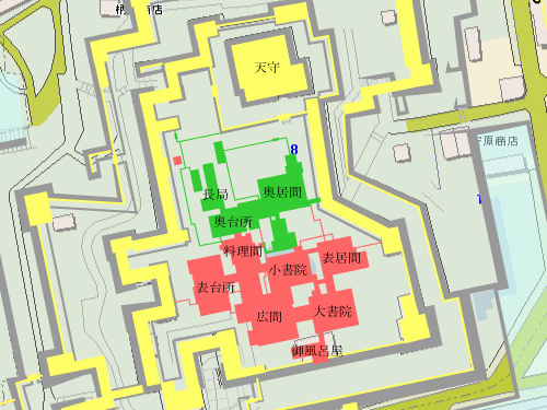 本丸御殿配置図