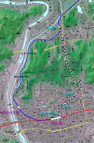両備軽便鉄道路線図