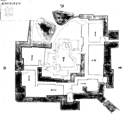 備後国福山城絵図(阿部前期:内閣文庫蔵)