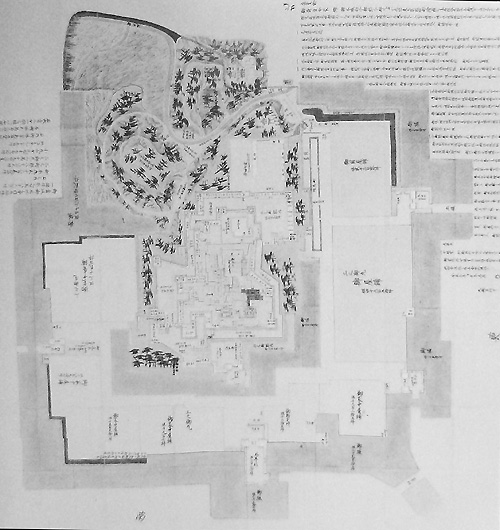 安永三年福山城絵図(阿部中期:個人蔵)