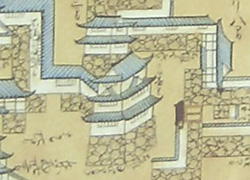 絵図の伏見櫓(正保城絵図・備後国福山城絵図)