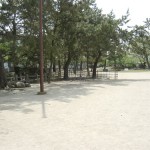 本丸北側から見た亭櫓跡。