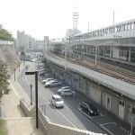 二の丸帯曲輪から見た鉄門跡